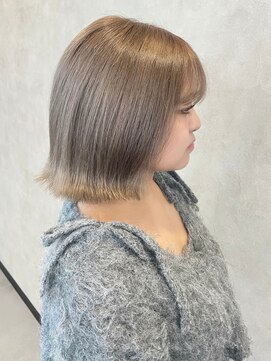 ヘアーデザイン グランツ 平成店(hair design Granz) Milk tea beige ハイトーンボブ