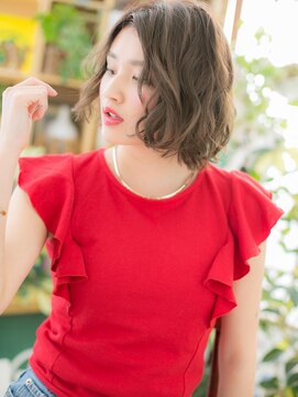 カバーヘア ブリス 上尾西口店(COVER HAIR bliss) *bliss上尾*大人ボブ…くせ毛風抜け感スタイルa