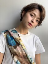 ブラウヘアアンドケア(care)&nbsp;かきあげバング&ヌーディベージュ