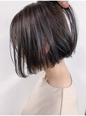 ナチュラルペールブラウン×シンプルボブ