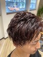 アグ ヘアー ノース むつ緑ヶ丘店(Agu hair north) メンズパーマ×ワインレッドカラー