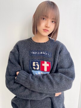 ゲーム 吉祥寺店(GAME) インナーカラー/ダブルカラー/ミルクティーベージュ/ボブ