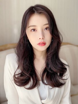 ロンドポレール 北千住(Lond polaire) 【Lond polaire】大人女性韓国風暗髪フェミニンロング