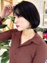 プラネシブヤ(Prune Shibuya) 大人かわいい×内巻き重めボブ×前髪あり