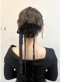 ボブからふわふわアップヘア★結婚式お呼ばれヘア