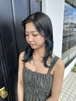 ヘアデザイン プティパ(Hair Design petit-pas) インナーアクアブルーカラー