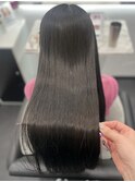 ロングヘアー暗めグレージュカラー上級髪質改善　赤坂見附