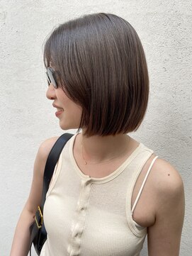 フェンヘアーアイス 中目黒(Fen.hair ici) 20代30代ミニボブココアブラウン小顔美肌ストレート丸み