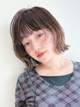 ホフ 大阪心斎橋店(F.O.F) ブリーチグレージュベージュショートボブショートレイヤー学割