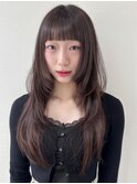 オン眉ぱっつんザクザクハイレイヤー10代20代