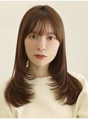 レイヤー×内巻きワンカール