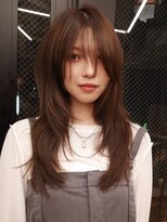 ジアン テラス(GIEN TERRASSE)&nbsp;ニュアンスレイヤーカットくたっとレイヤーブラウンカラー/岸本