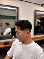 クフィア メンズヘアー カンポ 難波店(CUFFIA MEN'S HAIR CAMPO)&nbsp;フェザーパーマスパイキーショートセンター分けマンバンヘア