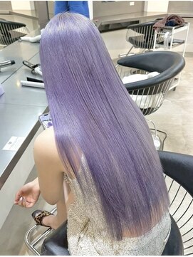 ラック 表参道(LUCK) ラベンダー/シルバー/艶ハイトーン/スーパーロング/ブリーチ