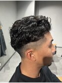 MEN’S HAIR/サーフカール/刈り上げセンターパート/柏