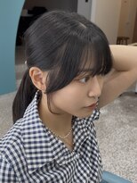 ボタン 熊本(VOTAN)&nbsp;透ける暗髪/レイヤーカット/顔まわり/韓国ヘア/熊本美容室