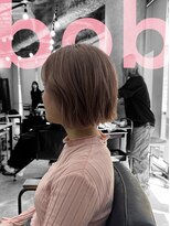 フランチェスカドットボブ(francesca.bob) ピンクベージュ×切りっぱなしボブ【田野剛大】梅田