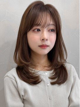 アグノス 青山(Agnos) 薄めバングシースルーバングアンブレラカラーうるツヤ前髪