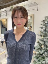 アンフィグ 吉祥寺(anfig) ミニボブ 切りっぱなし オリーブベージュ 【IBU】