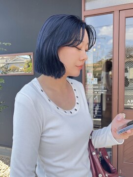アレス ヘアーリビング ARES・HAIRLIVING ネイビーブルーカラー