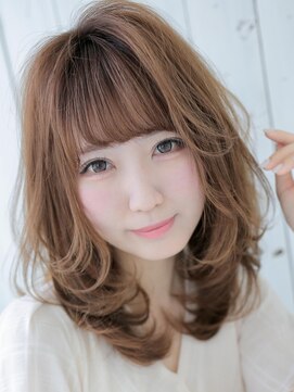 アグ ヘアー トーラス 八戸廿六日町店(Agu hair torus) 内巻き×レイヤー入りミディアム