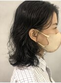 ミディアム ラフパーマ