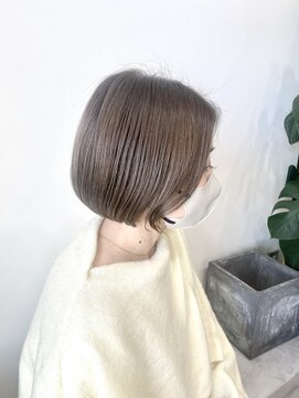 ソソ(soso) soso ミルクティーベージュ×大人ショートボブ 20代30代40代