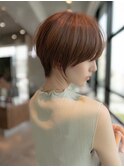 大人かわいい似合わせカットショートヘアシースルーバング小顔