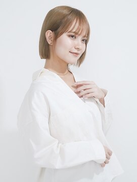 オンク 新宿(onk) 黒髪/グレーベージュ/レイヤーロング/前髪パーマ[新宿駅]