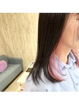 ヘアスペース エアリス(Hair space Earth)&nbsp;イヤリングカラー×パステルピンク