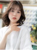 黒髪シースルー前髪くせ毛風顔周りレイヤーh3戸頭20代30代40代