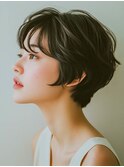 20代30代40代ナチュラルウェーブショートスタイル