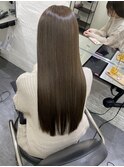 髪質改善艶カラー/マロンベージュ/くすみベージュ@20代/30代