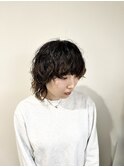レディースミディアム無造作パーマ
