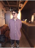 前下がりのフェードショートヘアー
