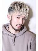メンズカットハイトーンフェードスパイキーショート0506