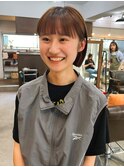 ぱっつんミニボブ前髪あり