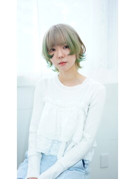 ニュート(Neut ) ホワイトシルバー/デザインカラーミントグリーン/ハイトーン