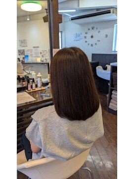 ツヤイロ 島田店 40代50代ショートボブウルフカットボブウルフ韓国ネビージュ