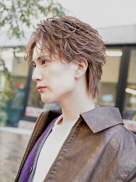 オーシャントーキョー 心斎橋(OCEAN TOKYO WEST) シースルーセンターパートツーブロックラウンドマッシュウルフ