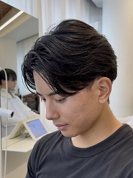 センターパート/ニュアンス/毛流れ/池袋メンズカット