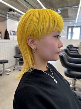 テンション(tension) ブリーチカラーダブルカラーマッシュウルフ大通駅バスセンター駅