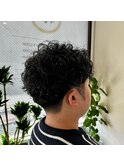 ツーブロック×ツイストスパイラル