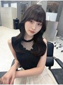 イメチェンピンクベージュアンブレラカラー前髪八王子