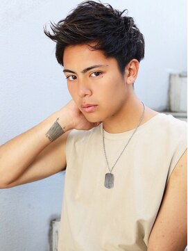 アフロート ディル(AFLOAT D'L) ワイルドツーブロック刈り上げ 人気 短髪 モヒカンショート