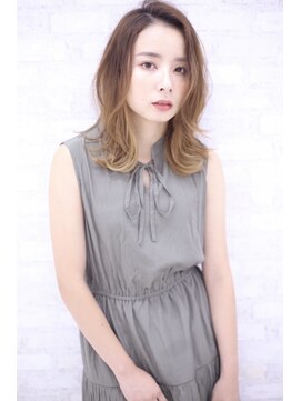 オーロ 西宮店(ORO) インナーカラーの波ウェーブセミディ