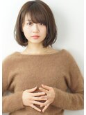 大人可愛い☆スタイリング簡単♪Cカール×重ためボブ