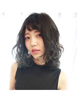 トゥーリ 藤崎店(tuuli)&nbsp;20代30代40代50代ひし形デジタルパーマエアリーミディ黒髪