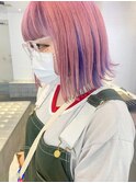 ダブルカラーピンクベージュケアブリーチハイトーン髪質改善