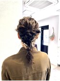 編みおろしヘアアレンジ